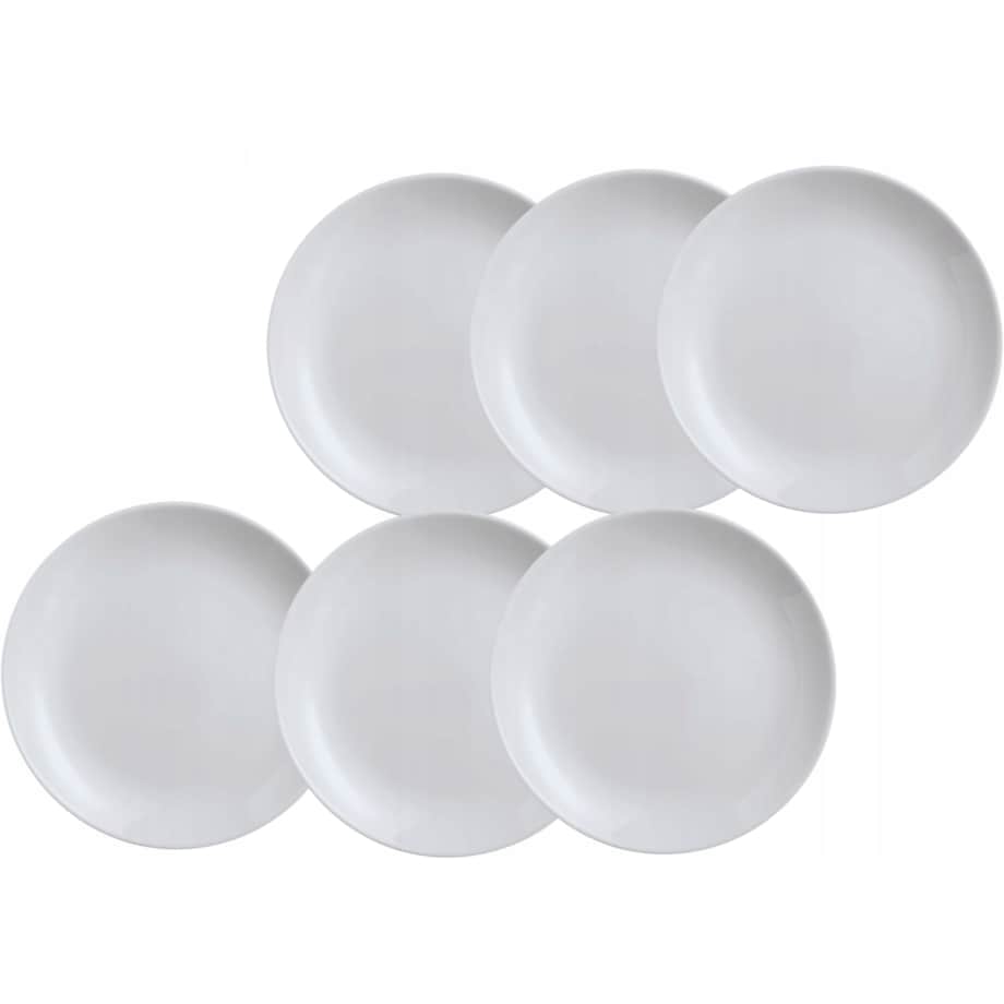 6x TALERZ PŁYTKI OBIADOWY szare 25cm LUMINARC diwali gładkie szkło na obiad