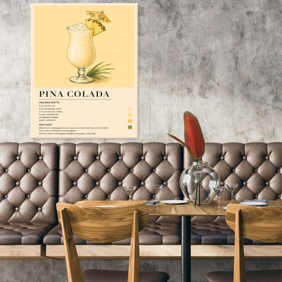Obraz Do Kuchni Kuchenny Na Płótnie Drink Vintage Beżowy 80x120