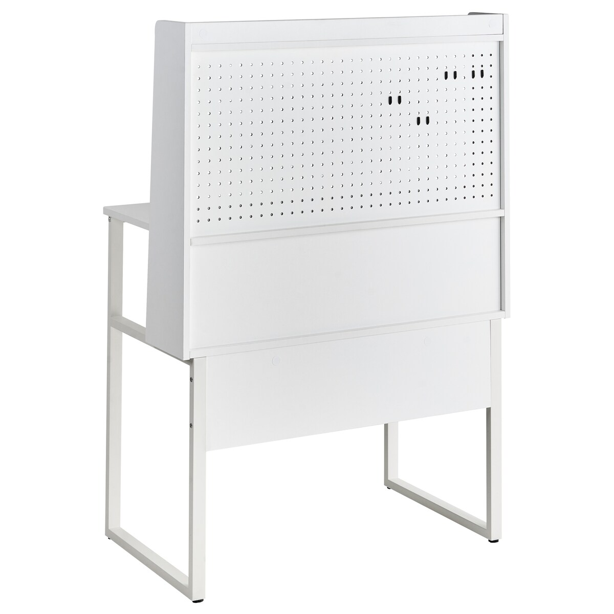 Biurko z tablicą perforowaną BUXTON Biały 84 cm 48 cm