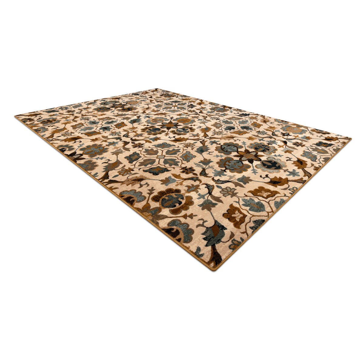 Dywan wełniany OMEGA AMALFI kwiaty kamel 235x350 cm