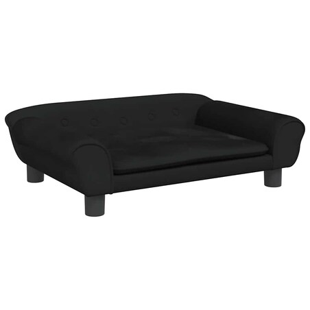 vidaXL Sofa dla dzieci, czarna, 70x45x26 cm, aksamit