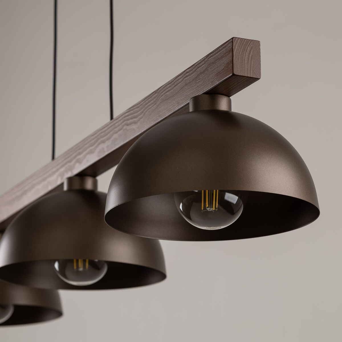 Lampa wisząca TK Lighting OSLO BROWN 6299 3xE27 metal drewno regulowana industrialna