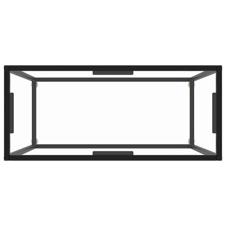 vidaXL Stolik konsolowy, przezroczysty, 80x35x75 cm, szkło hartowane