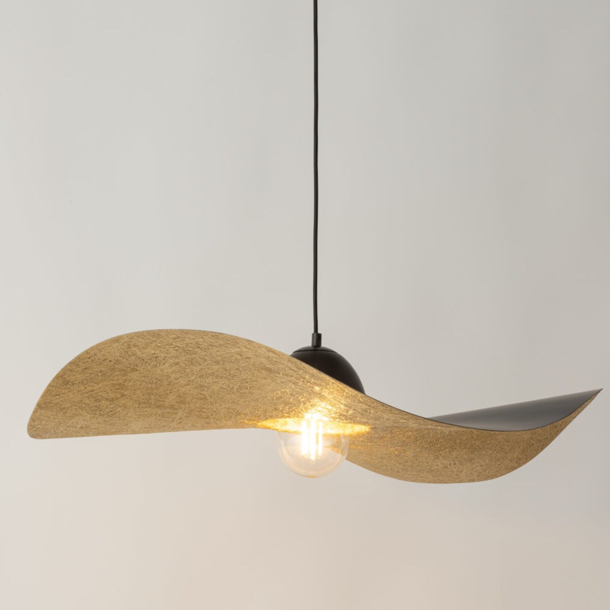 Salonowy zwis KAPELLO metalowa lampa wisząca do jadalni czarna