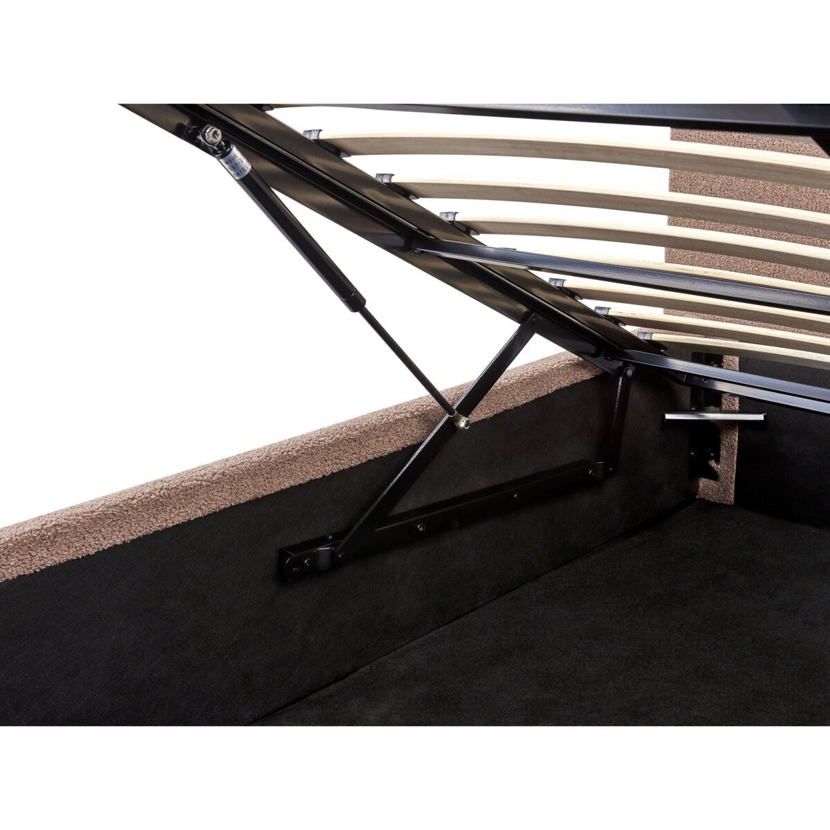 Łóżko z pojemnikiem Boucle ORBEY 140 x 200 cm Brązowy