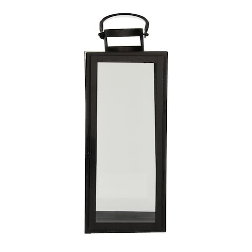 Lampion metalowy Elegance black wys. 42cm, 16 x 17 x 42 cm