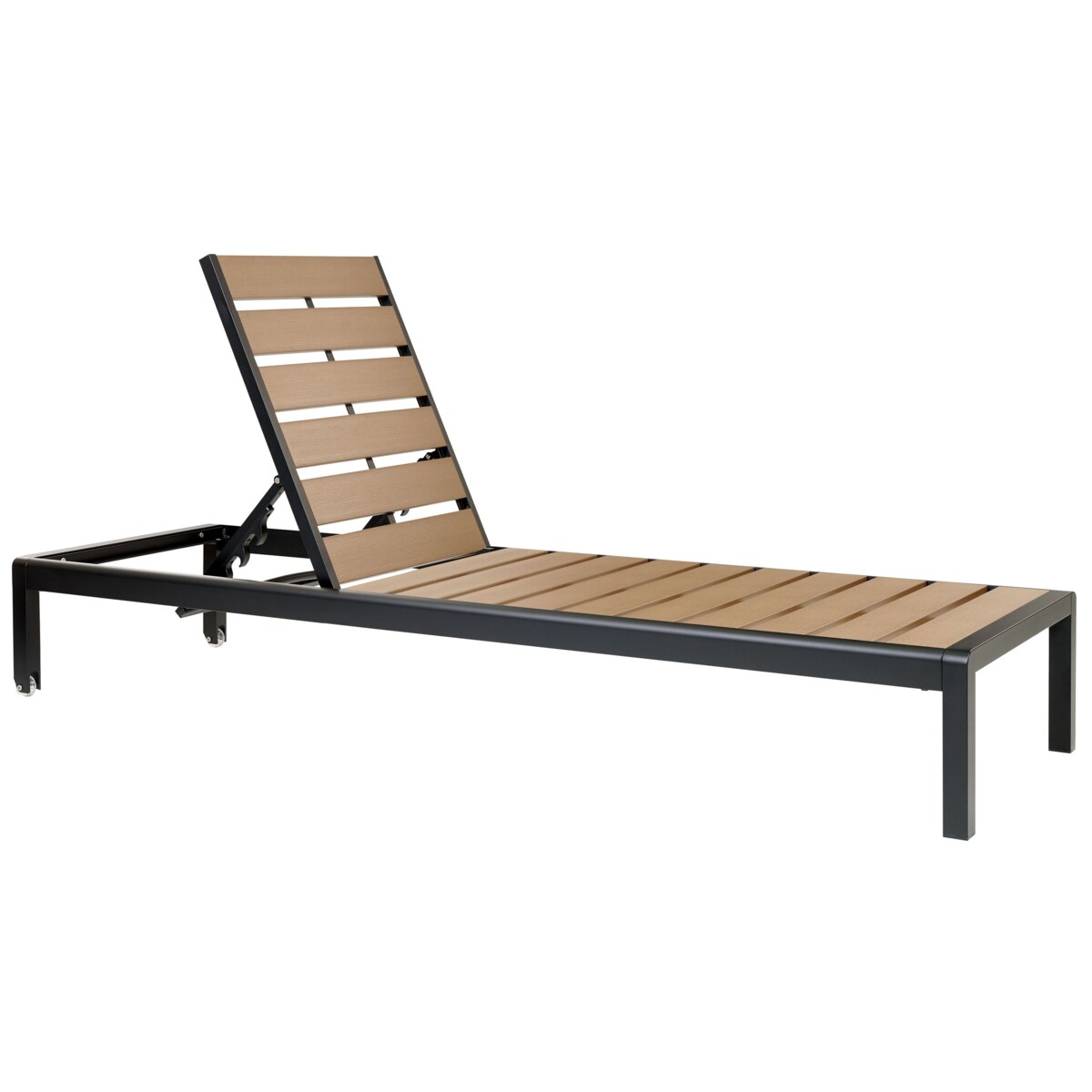 Leżak ogrodowy jasne drewno z czarnym NARDO