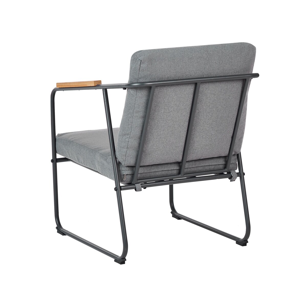 Duży zestaw wypoczynkowy dla 4 osób Stal Szary VEZZANA