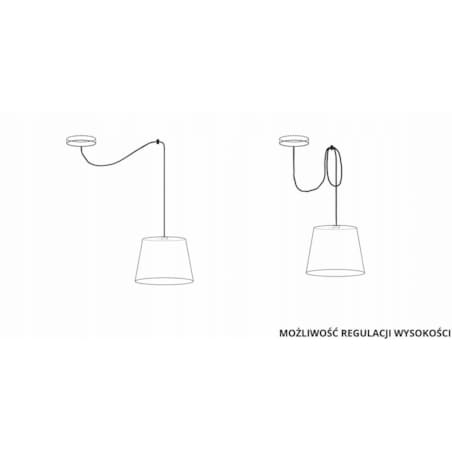 Lampa sufitowa żyrandol lampa wisząca z abażurem stożek SOUL