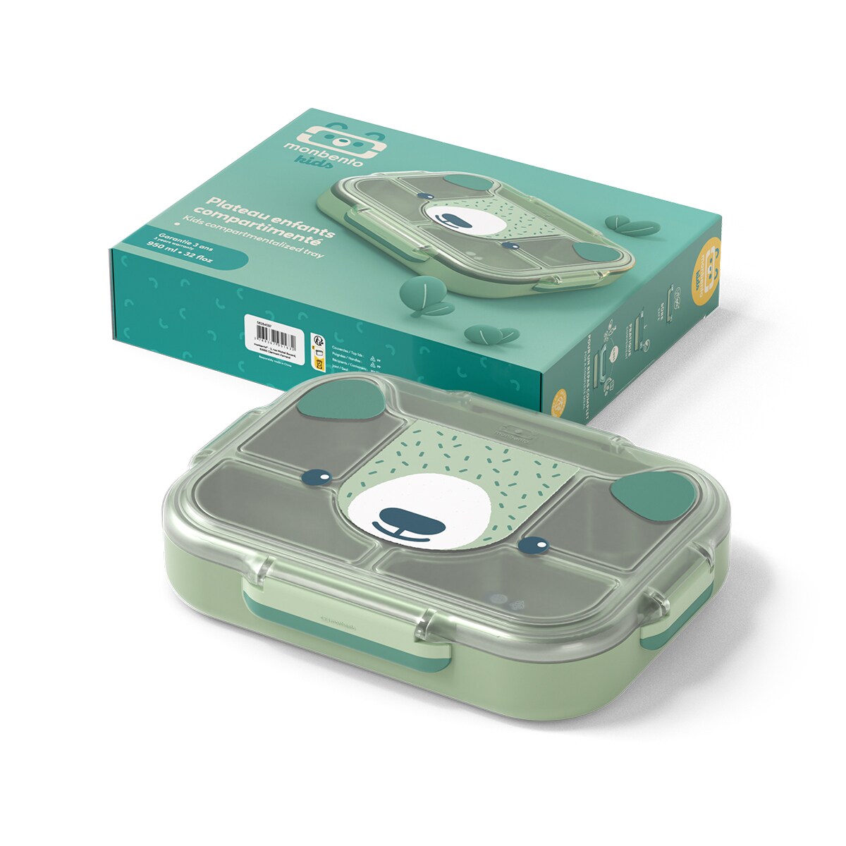 Monbento Wonder lunchbox dla dzieci 0,95 l Green Bear