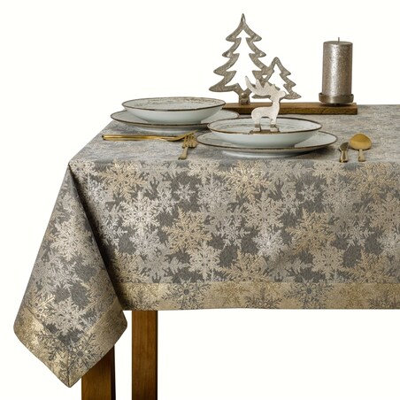 Obrus Magiczne Święta - 130x200 cm - złoty