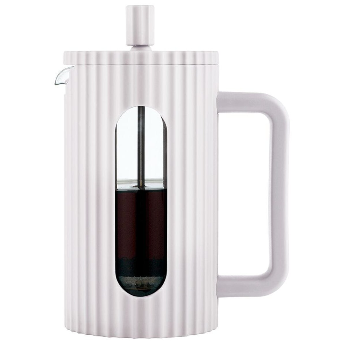 Zaparzacz do herbaty kawy szklany French Press 600 ml kremowy KLAUSBERG
