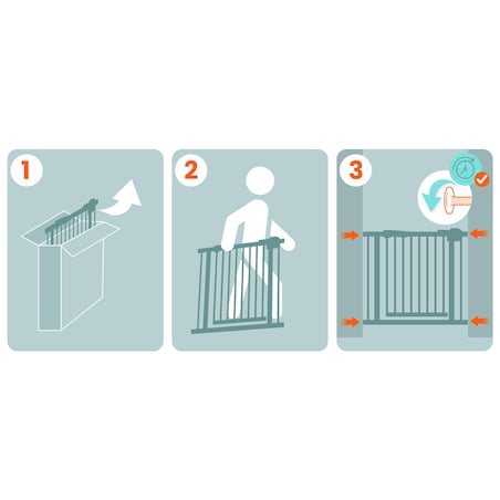 Barierka zabezpieczająca ochronna Nukido na schody i drzwi 75-115cm czarna 718300