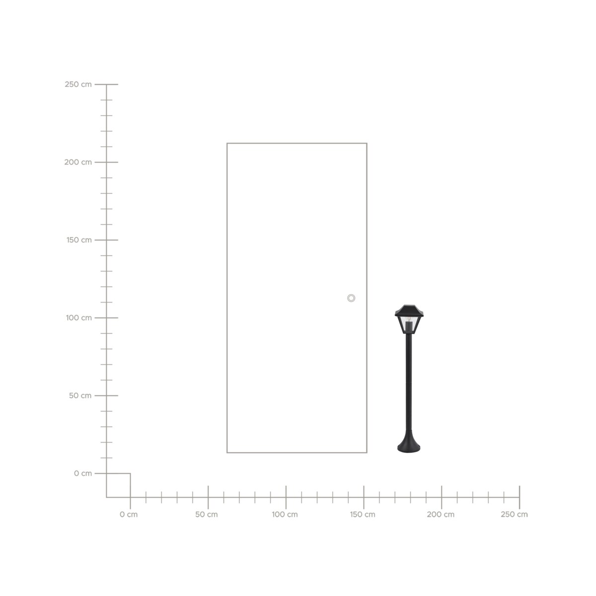 Stojąca lampa ogrodowa 94 cm czarna GOSABA