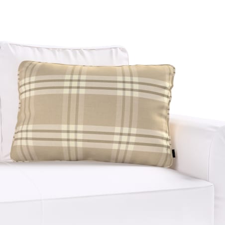 Poszewka Gabi na poduszkę prostokątna 60x40 krata beżowa