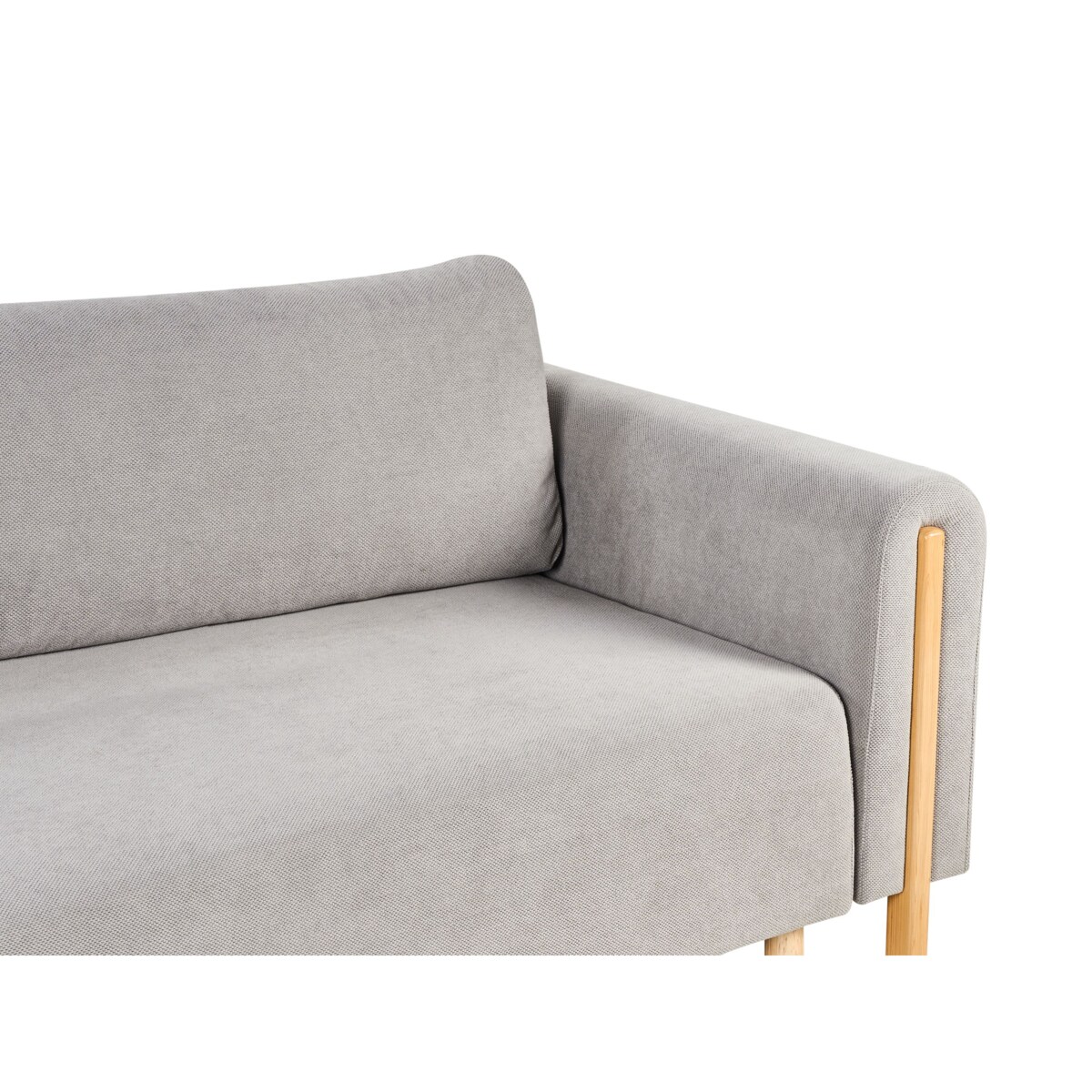 Sofa rozkładana dla 3 osób KVAM Szary ze schowkiem