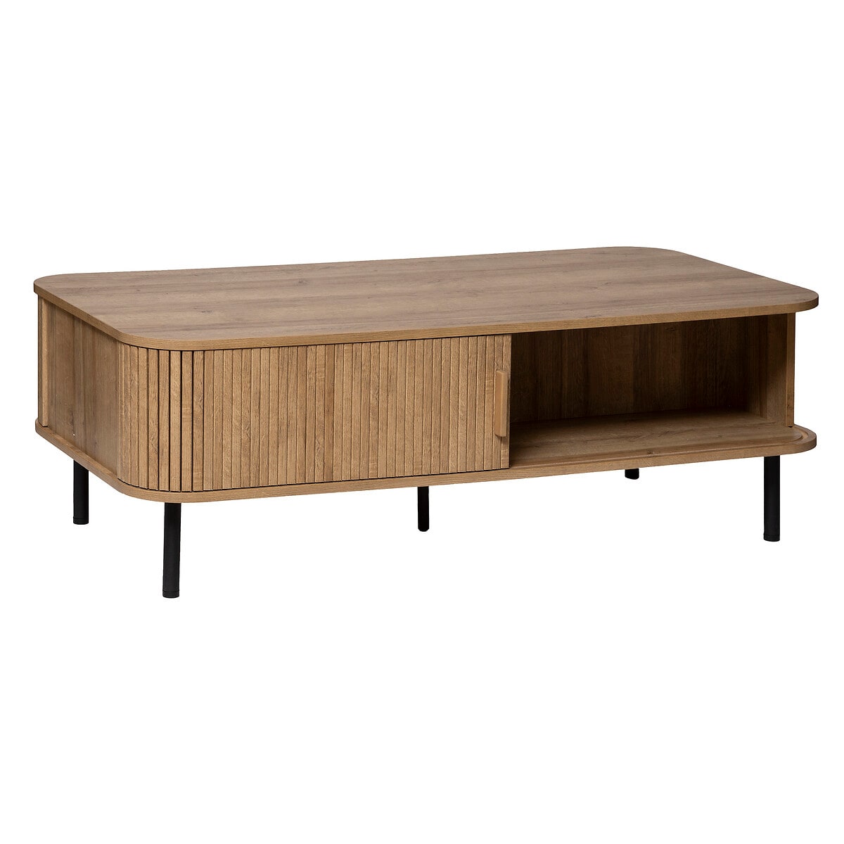 Stolik kawowy ze schowkiem COLVA, 120 x 60 x 41 cm, kolor brązowy, MDF