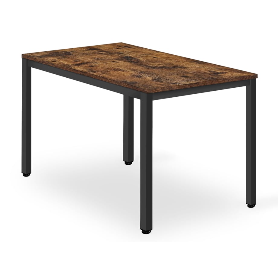 Zestaw Stół Do Jadalni Kuchni Salonu Biura Prostokątny Tessa 120X60 Rustykalny + 4 Krzesła Osaka Czarne