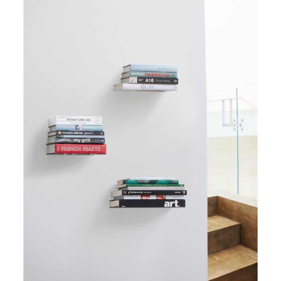 UMBRA kryjący zestaw trzech półek LARGE CONCEAL srebrne