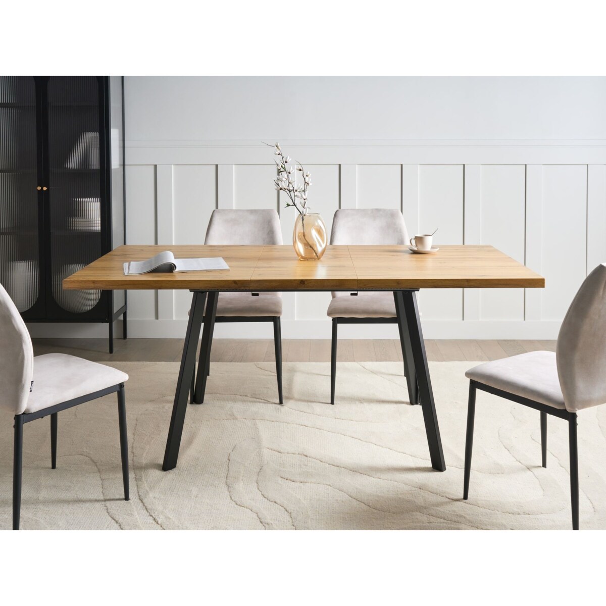 Stół do jadalni rozkładany HARLOW Brązowy 140/180 cm 90 cm