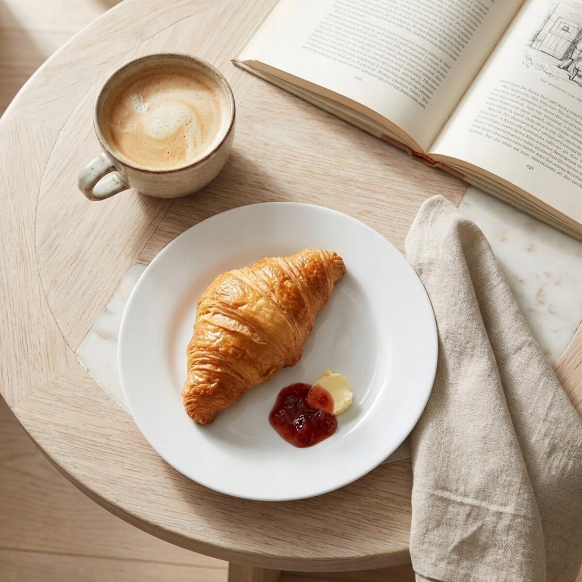 TALERZ DESEROWY BIAŁY 19cm CERAMICZNY OKRĄGŁY SERWIS NA SZTUKI CIASTO DESER