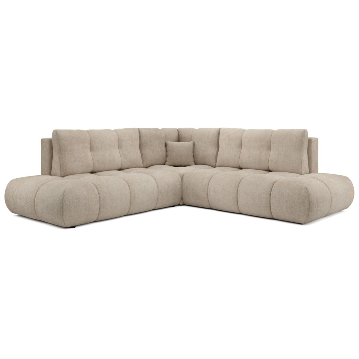 Narożnik pikowany, rozkładany z funkcją spania SOHI, Flow 02 - beżowy