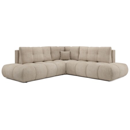 Narożnik pikowany, rozkładany z funkcją spania SOHI, Flow 02 - beżowy