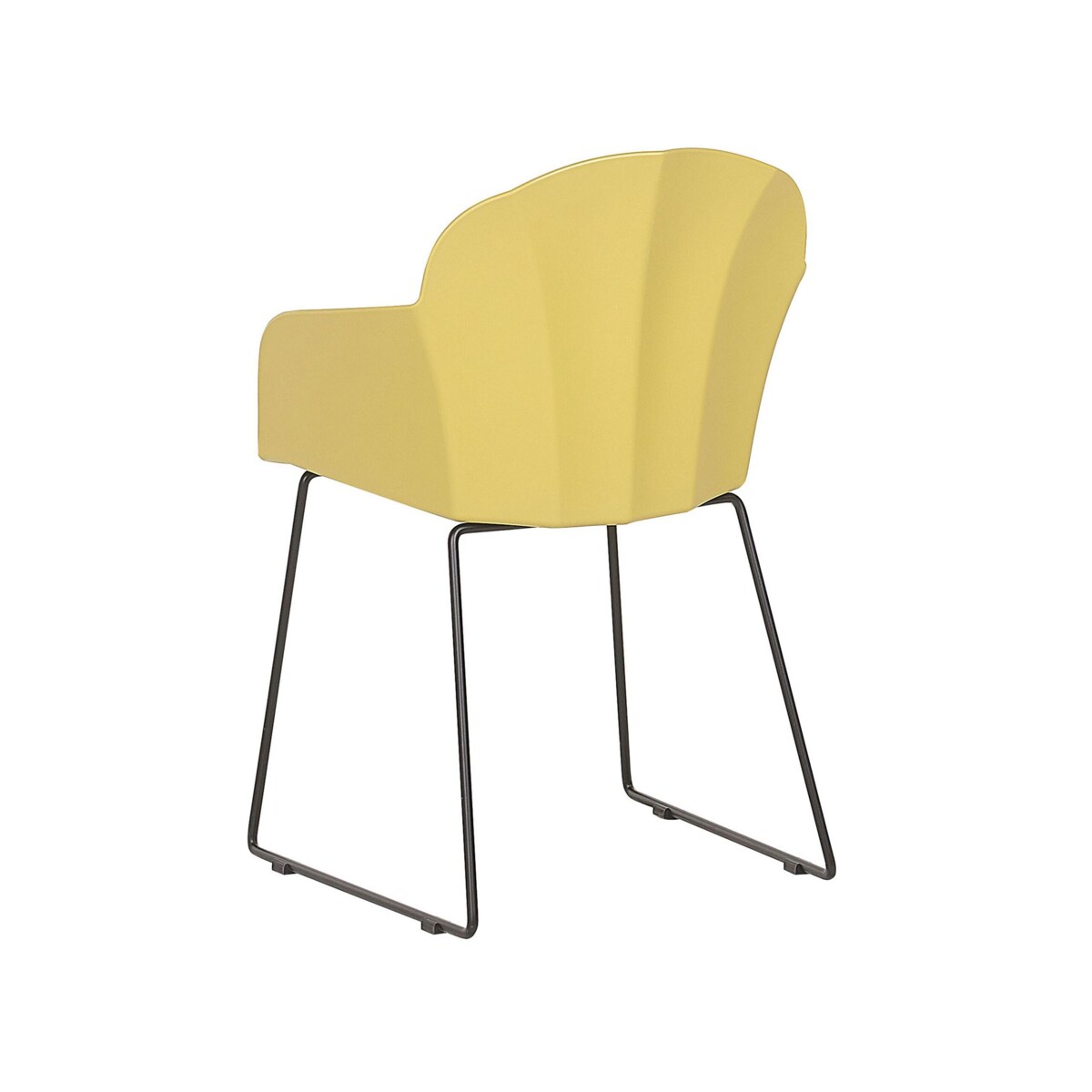 Zestaw 2 krzeseł do jadalni żółty SYLVA