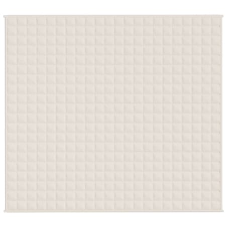 vidaXL Koc obciążeniowy, kremowy, 200x225 cm, 13 kg, tkanina