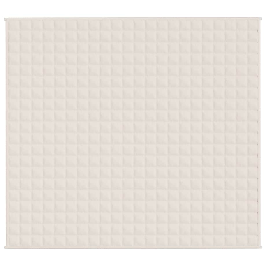 vidaXL Koc obciążeniowy, kremowy, 200x225 cm, 13 kg, tkanina