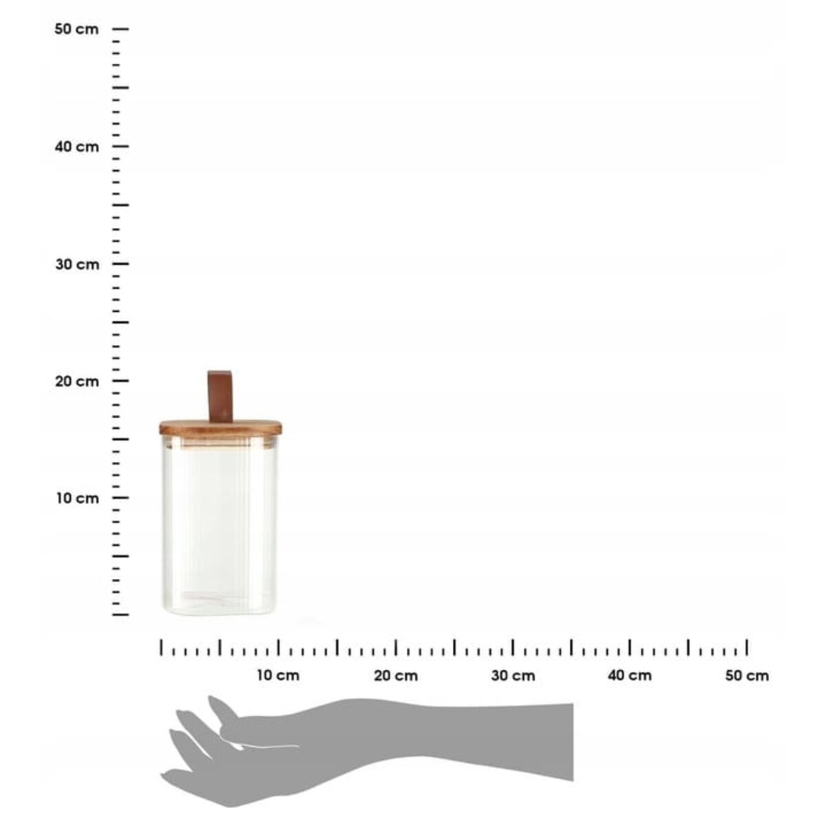 Szklany słoik z drewnianą pokrywką, hermetyczne zamknięcie