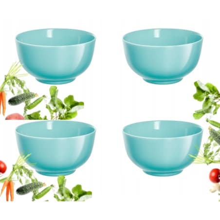 MISECZKA 4 x 750 ml LUMINARC diwali salaterka na PŁATKI jedzenie turkusowa