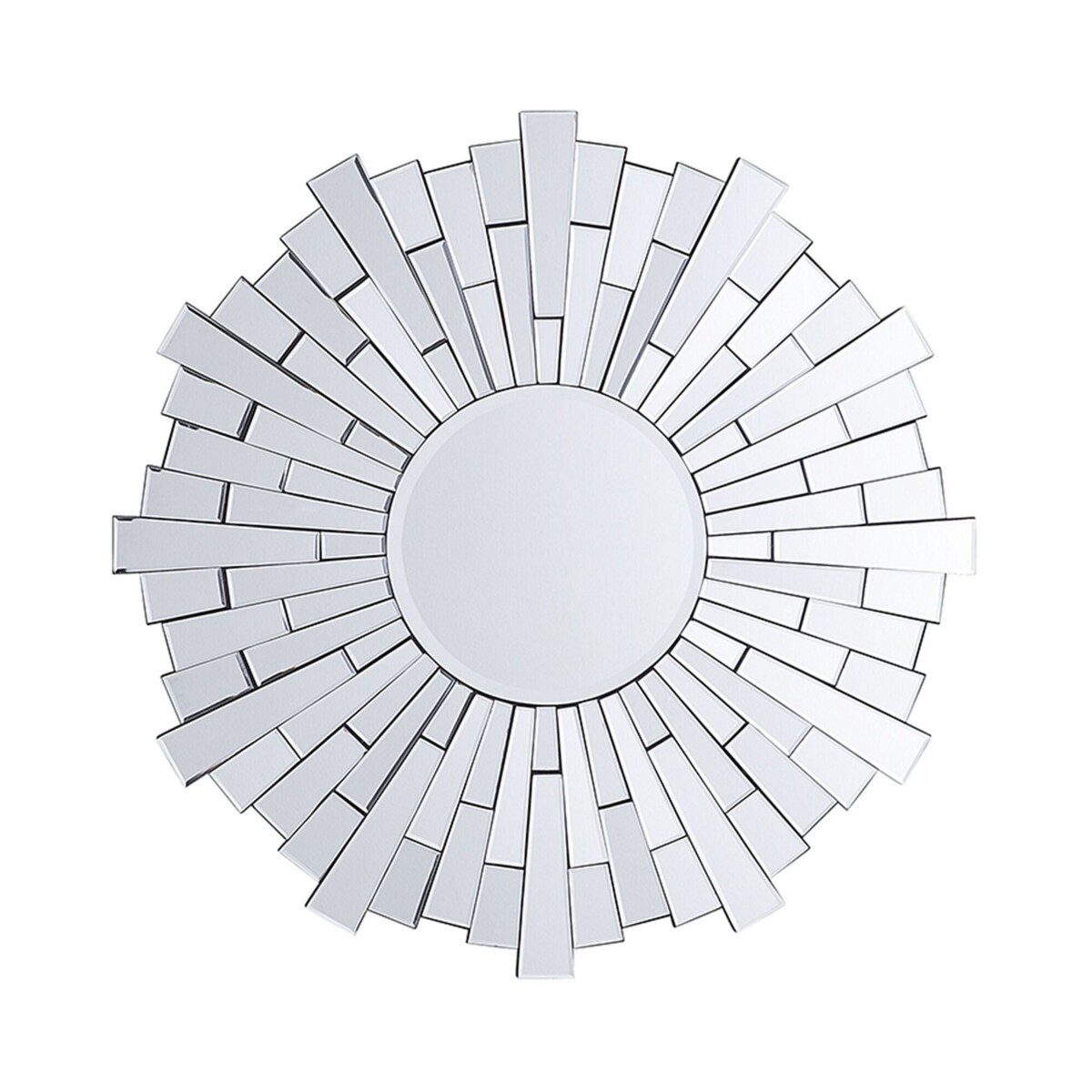Lustro ścienne słońce ø 70 cm srebrne VIRE