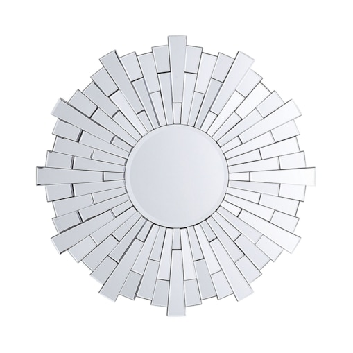 Lustro ścienne słońce ø 70 cm srebrne VIRE