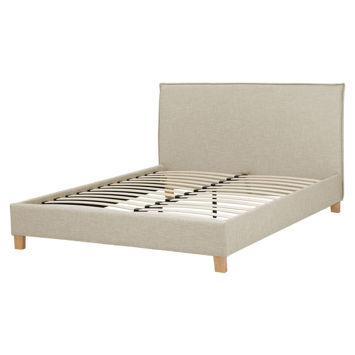 Łóżko tapicerowane 160 x 200 cm beżowe SENNEZ