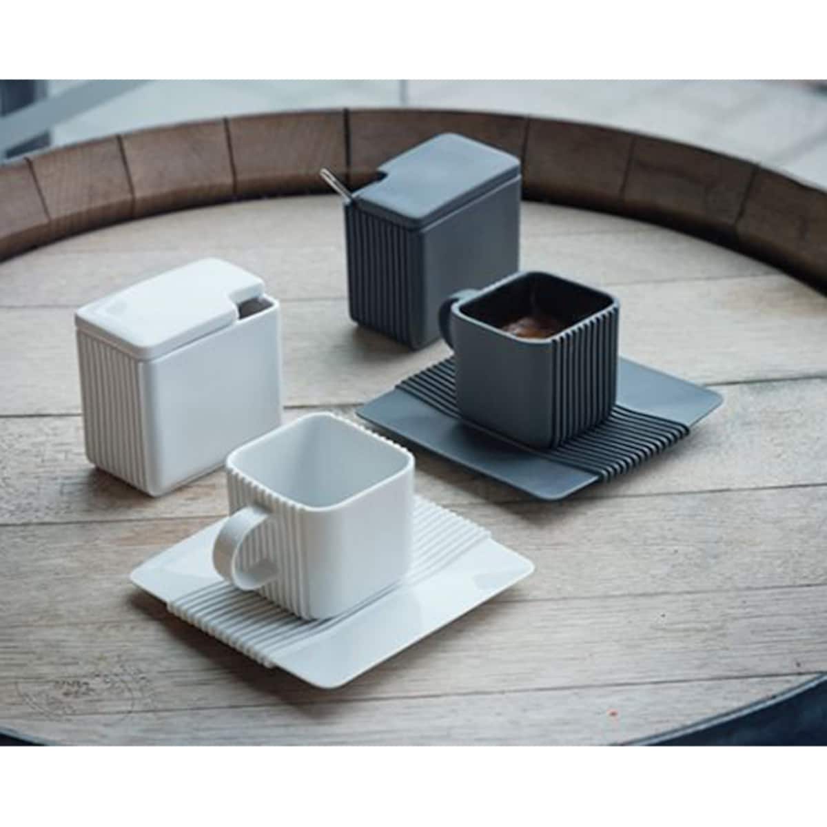 Zestaw do kawy dla 2 osób 6 el. System czarny CD27