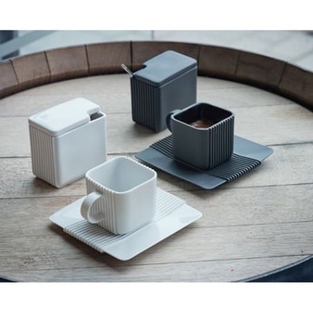 Zestaw do kawy dla 2 osób 6 el. System czarny CD27