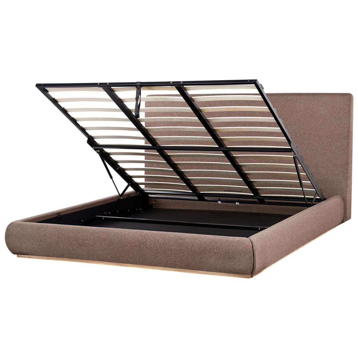 Łóżko z pojemnikiem CAMPAGNE 180 x 200 cm Ciemnobrązowy