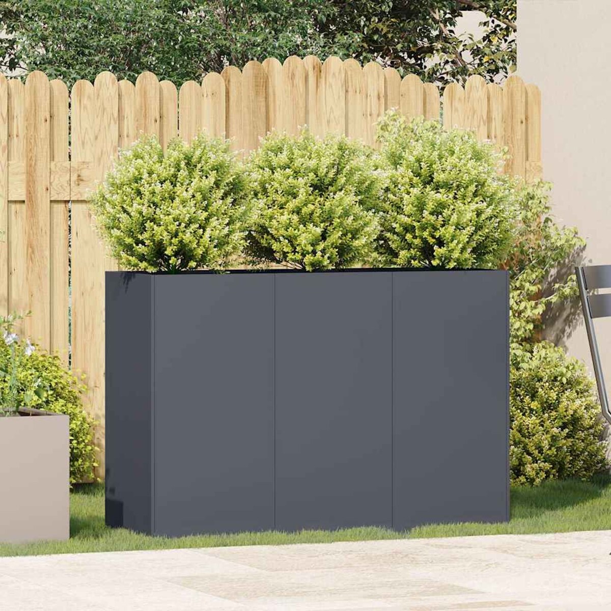vidaXL Doniczka Antracyt 120x40x80 cm Stal walcowana na zimno