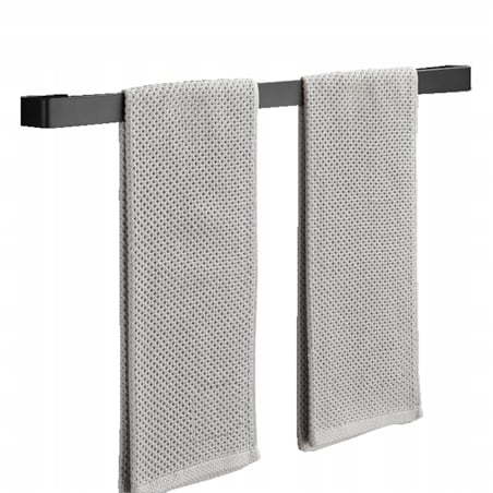Wieszak Łazienkowy Uchwyt Ścienny Do Łazienki Na Ręczniki Loft Czarny 50Cm