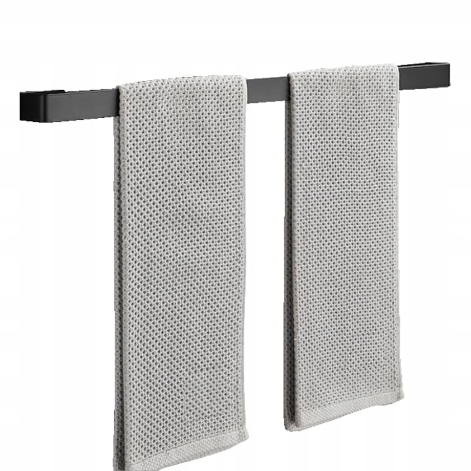 Wieszak Łazienkowy Uchwyt Ścienny Do Łazienki Na Ręczniki Loft Czarny 50Cm