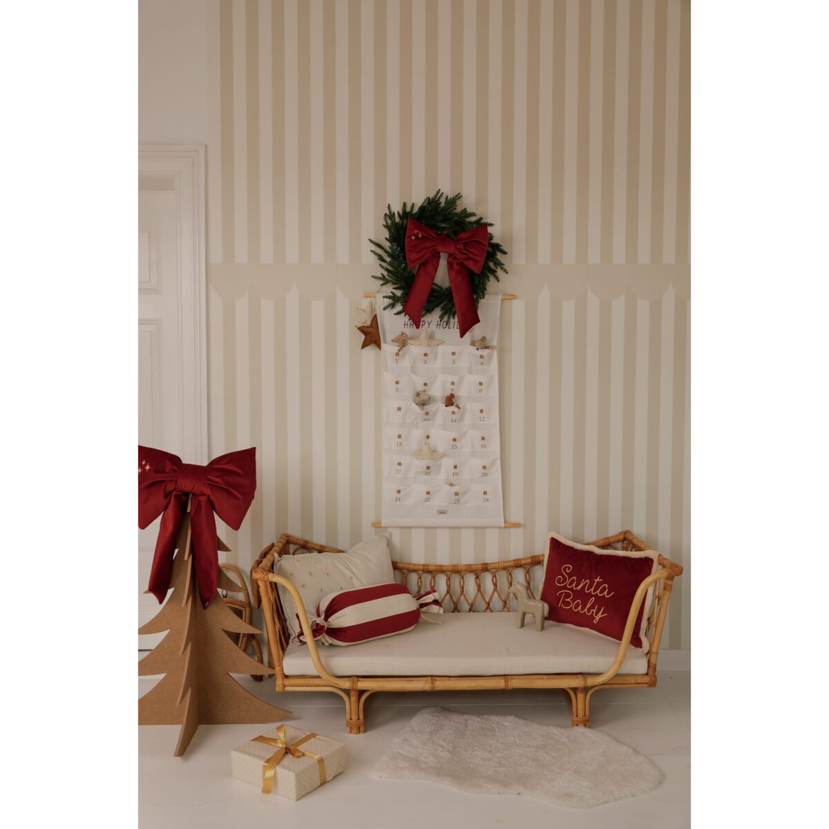 Kokarda Świąteczna Delux Carmin Red - L