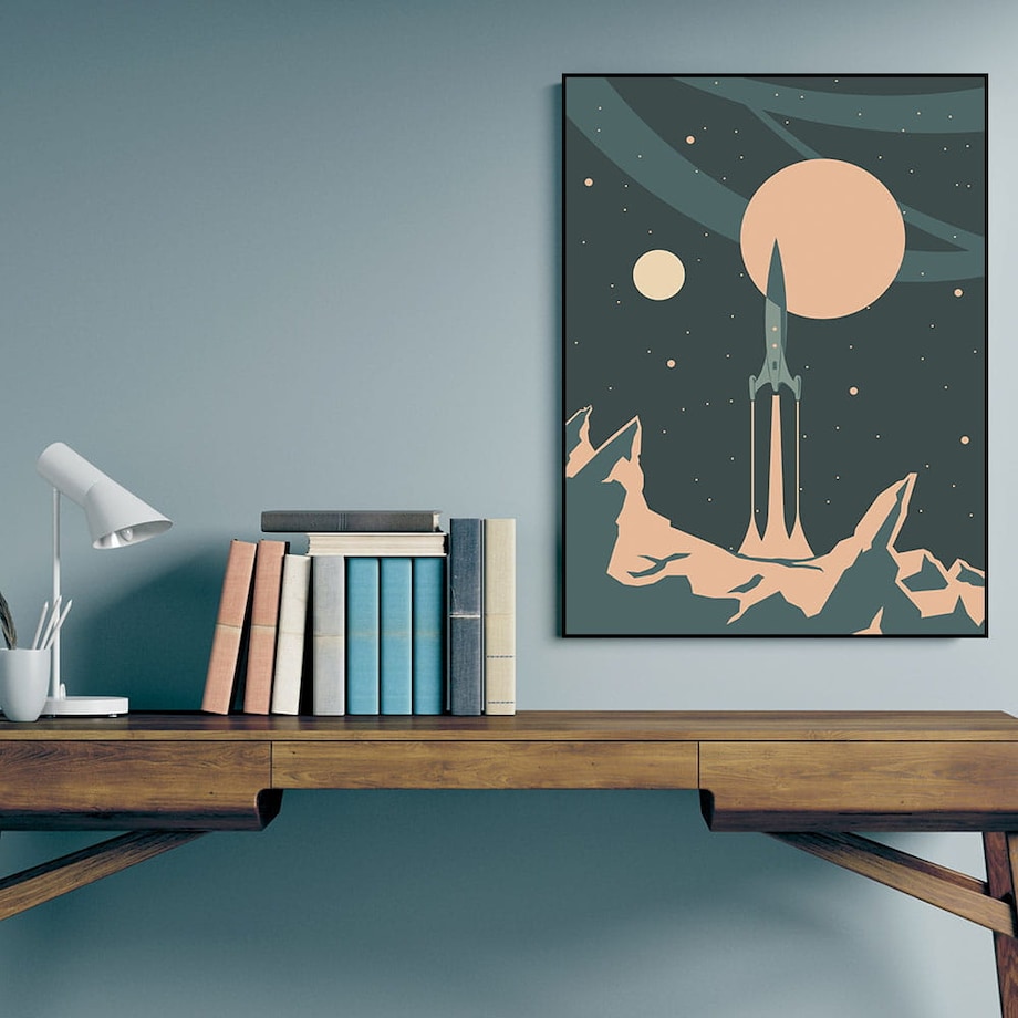 plakat space mission 4 30x40 cm
