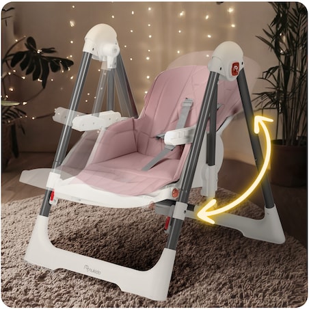 Krzesełko do karmienia z bujaczkiem leżaczkiem 3w1 Nukido