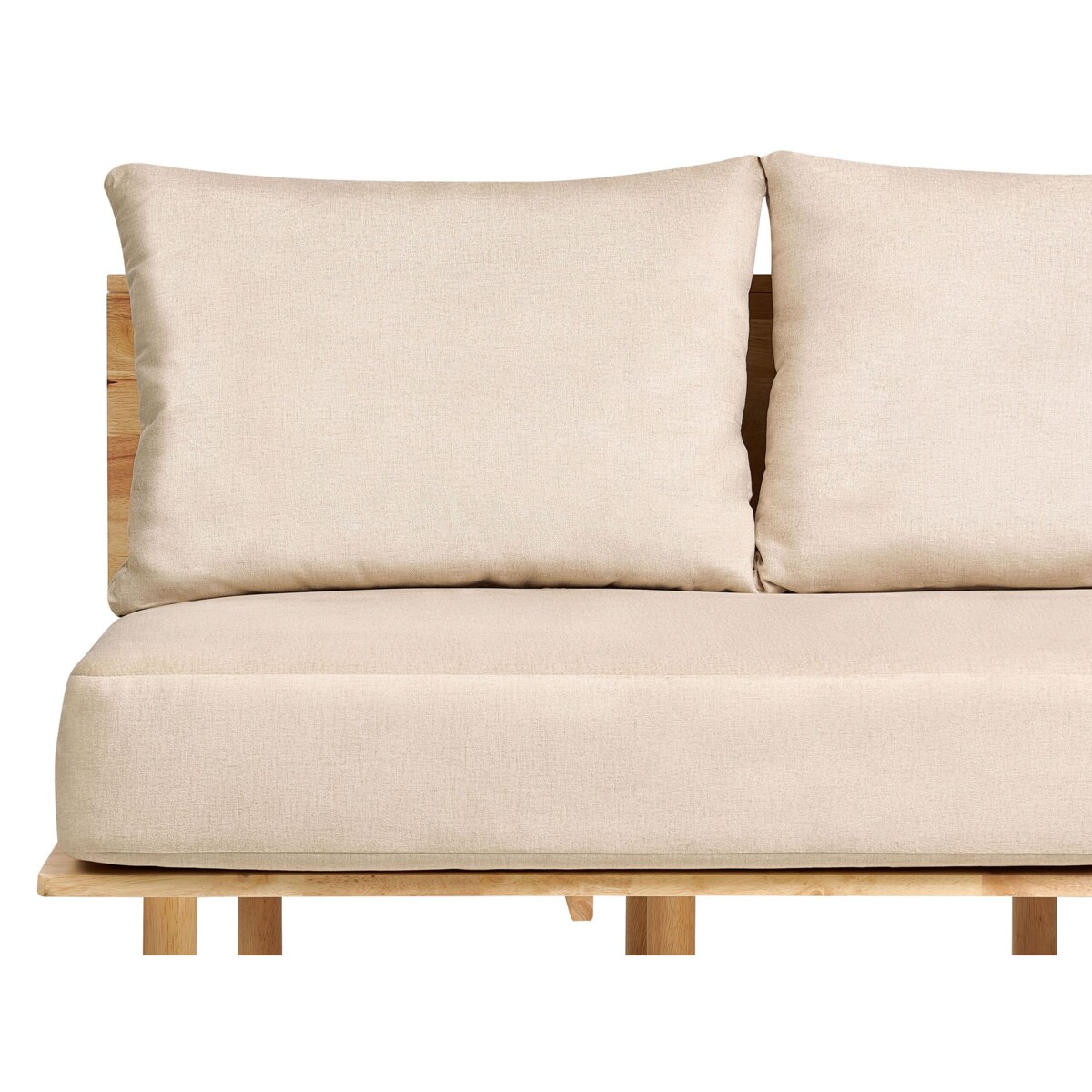 Sofa 2-osobowa ze stolikiem beżowa SALO