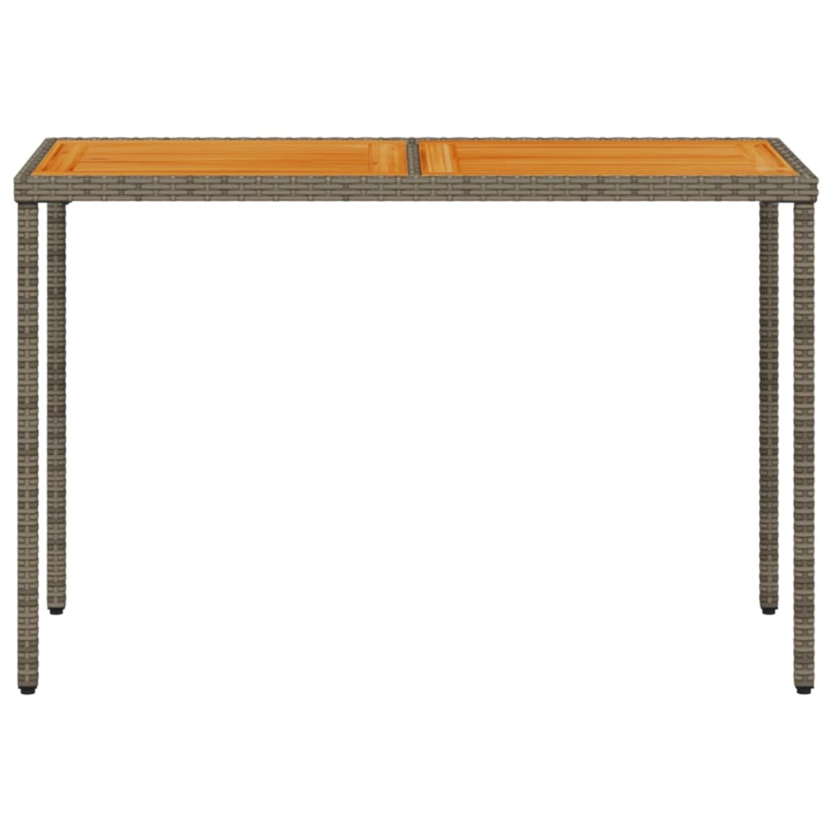 vidaXL Stół ogrodowy z akacjowym blatem, szary, 115x54x74 cm
