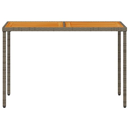 vidaXL Stół ogrodowy z akacjowym blatem, szary, 115x54x74 cm