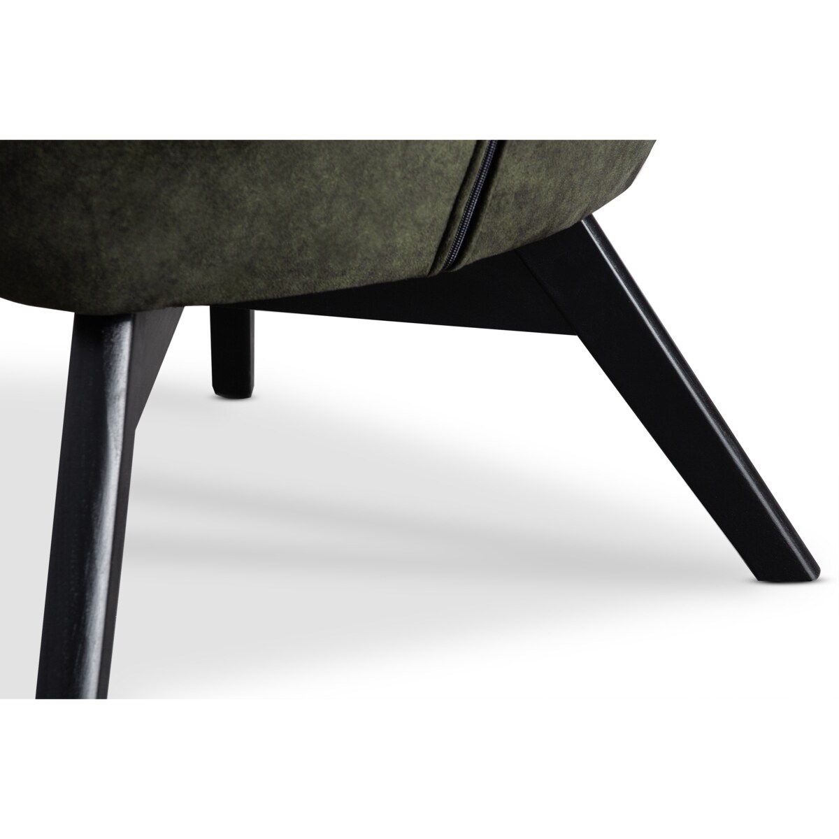 KONSIMO GLORI Fotel wypoczynkowy z weluru i pikowanym wzorem - jasnoszary i ciemnozielony