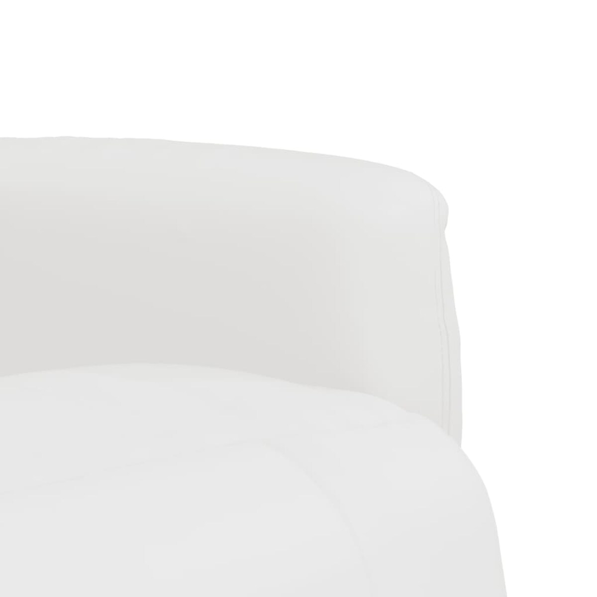 vidaXL Rozkładany fotel z podnóżkiem, biały, sztuczna skóra