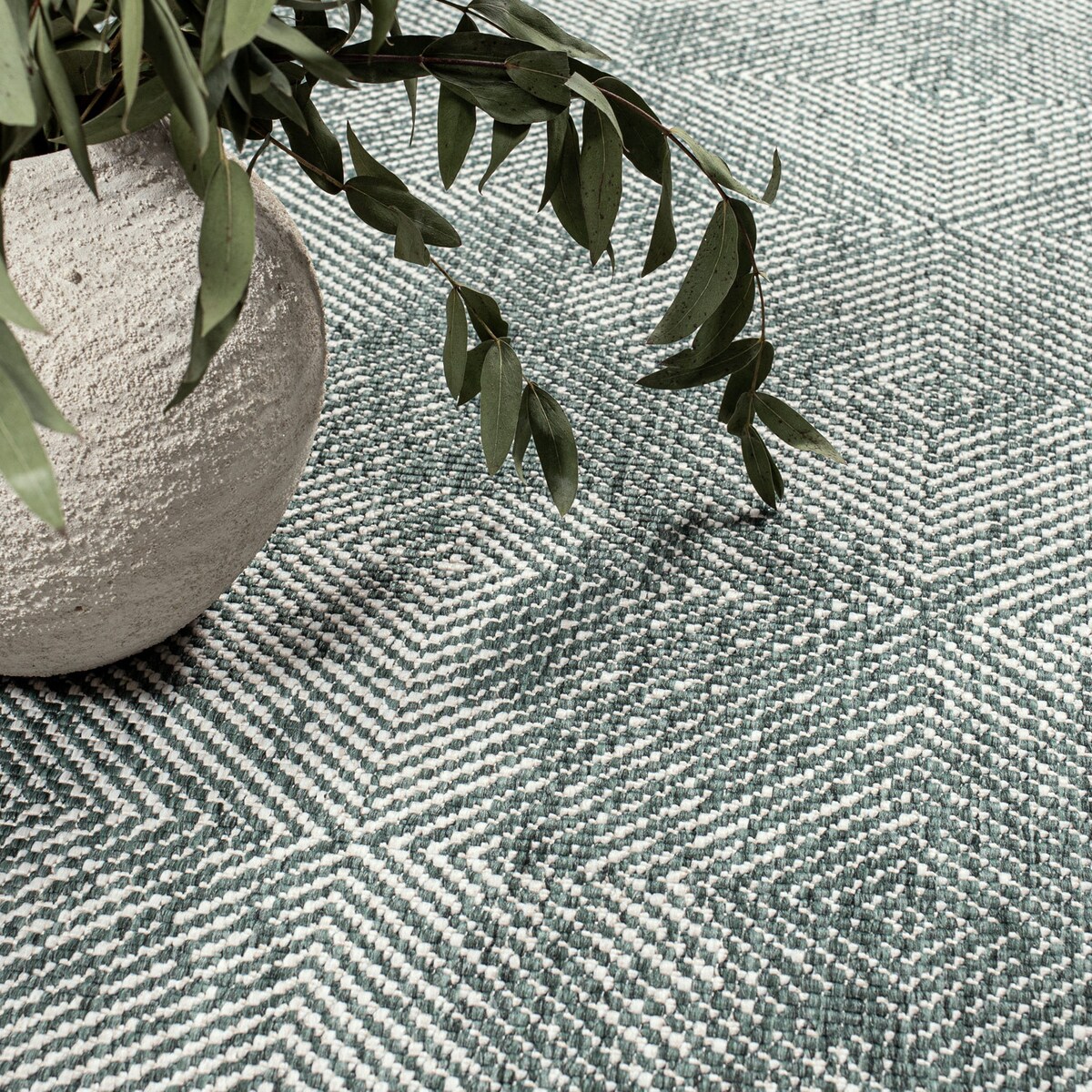 Funkcjonalny dywan na zewnątrz i do wnętrz, dwustronny DUO 58450 Zielony 80x150